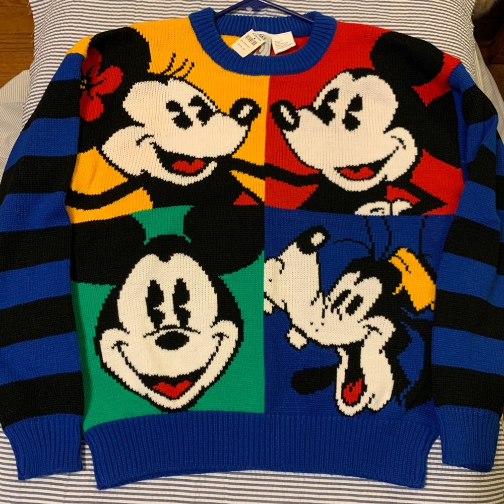 Vintage NWT Mickey & Co Colorblock Sweater 80s/90s